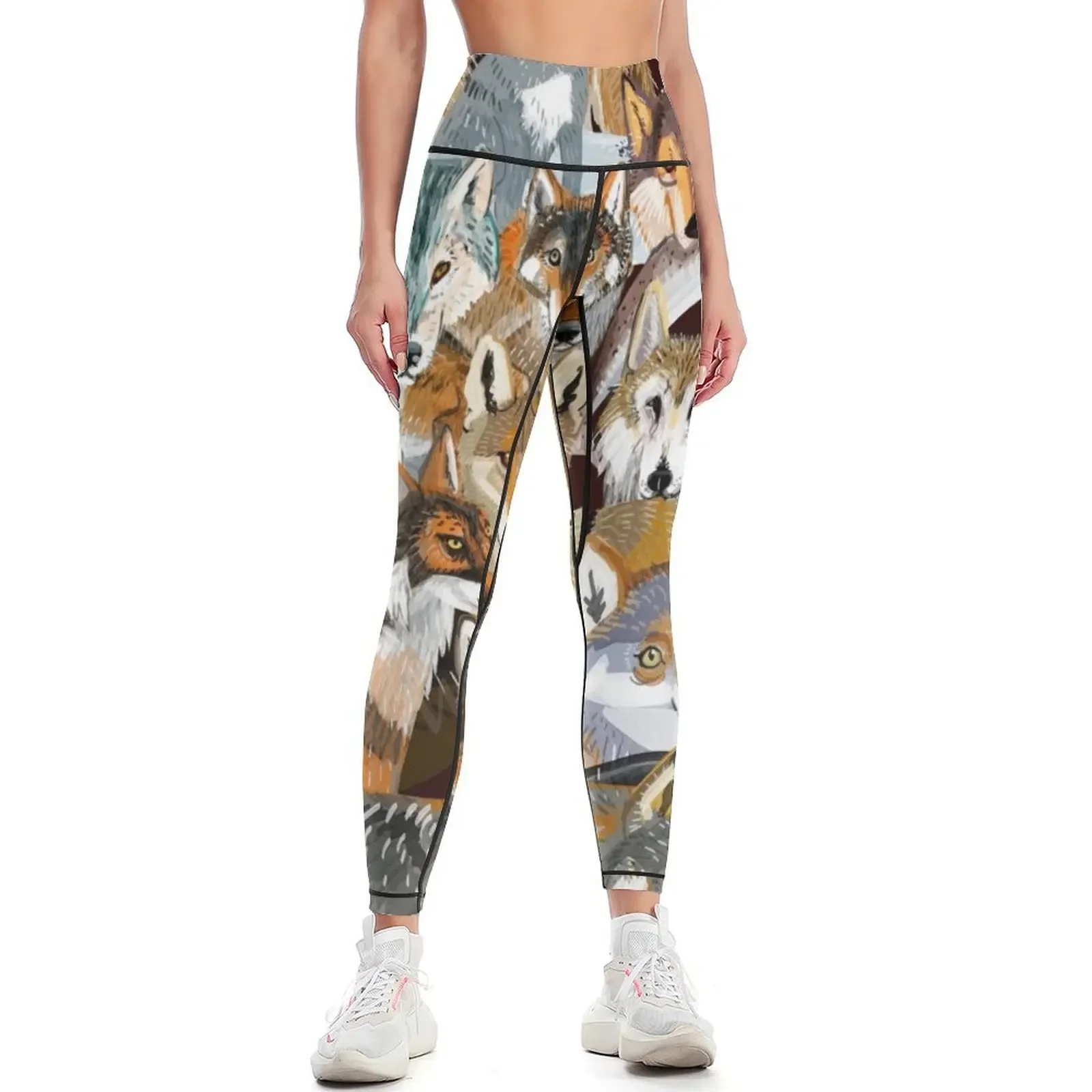 

Wolves oclock Time to Wolf Leggings sports shirts gym for fitness sporty woman push up sports tennis for Womens Leggings
