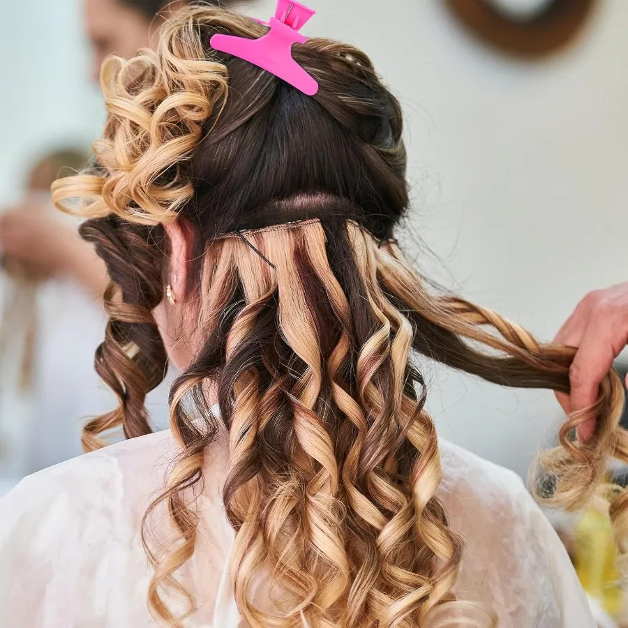 مقاطع الشعر الوردي الساخن لتصفيف الشعر بتقسيم الفراشة برو مخالب الشعر المشابك مقاطع لقطع تصفيف الشعر وتقسيم الشعر S #5