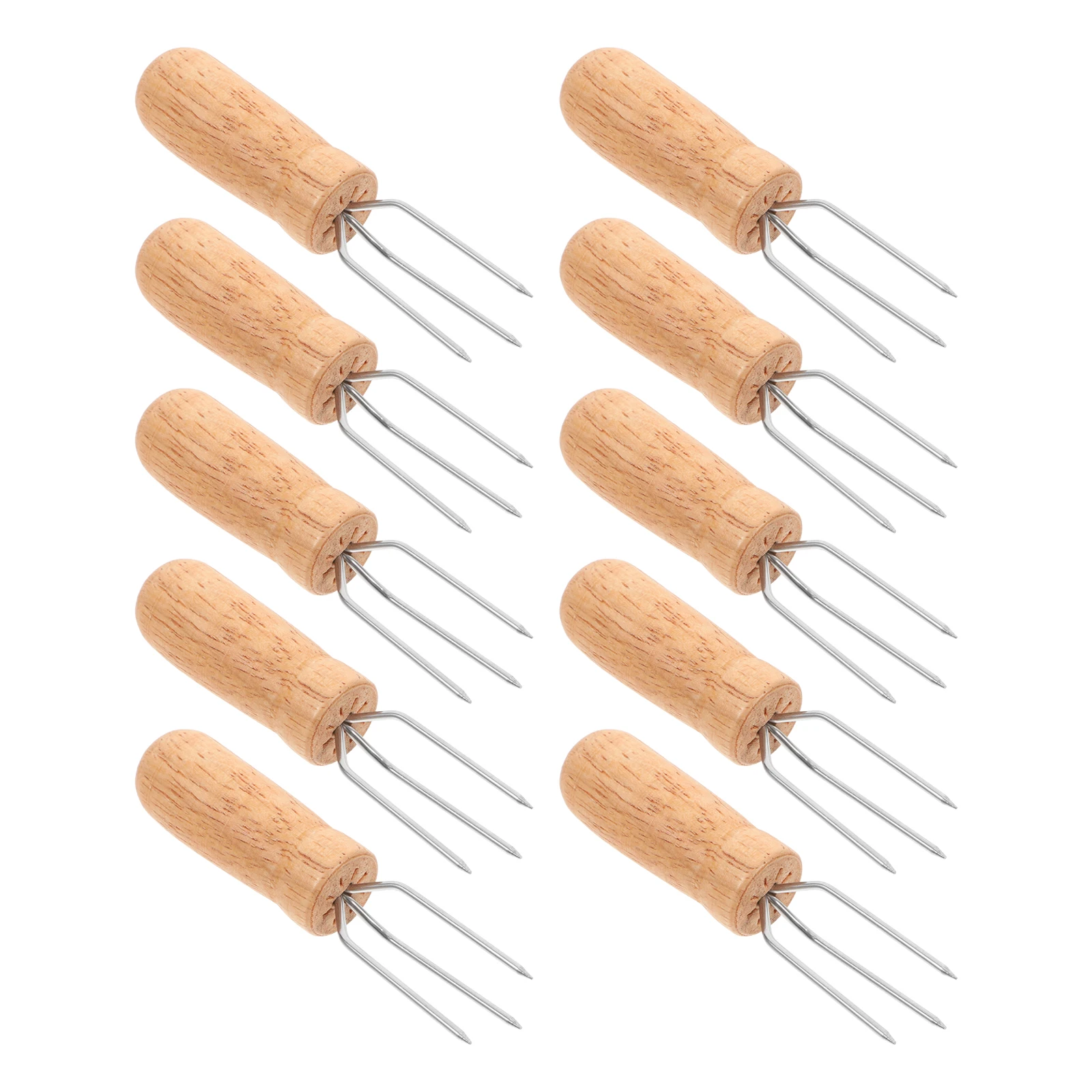 

10 Pcs Barbecue Fork Boiled Ai Forks Best on The Holders Stainless Steel