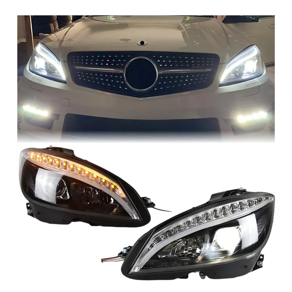 

W204 2007-2011 C Class DRL LED Upgrade Headlights Turn Signal Head Lamp Modified Assembly Signal Auto Accessories for Benz