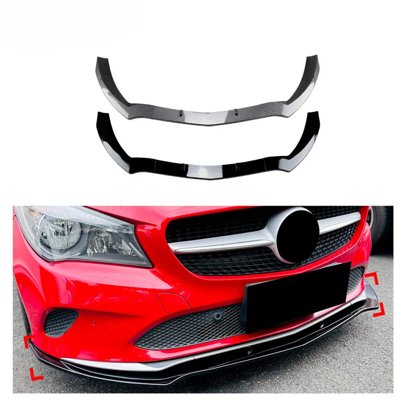 

Suitable for Carbon Fiber C117 ABS Material Bumper Lip Front Spoiler for Benz CLA Class C117 Facelift 2016-2019 Car Acc