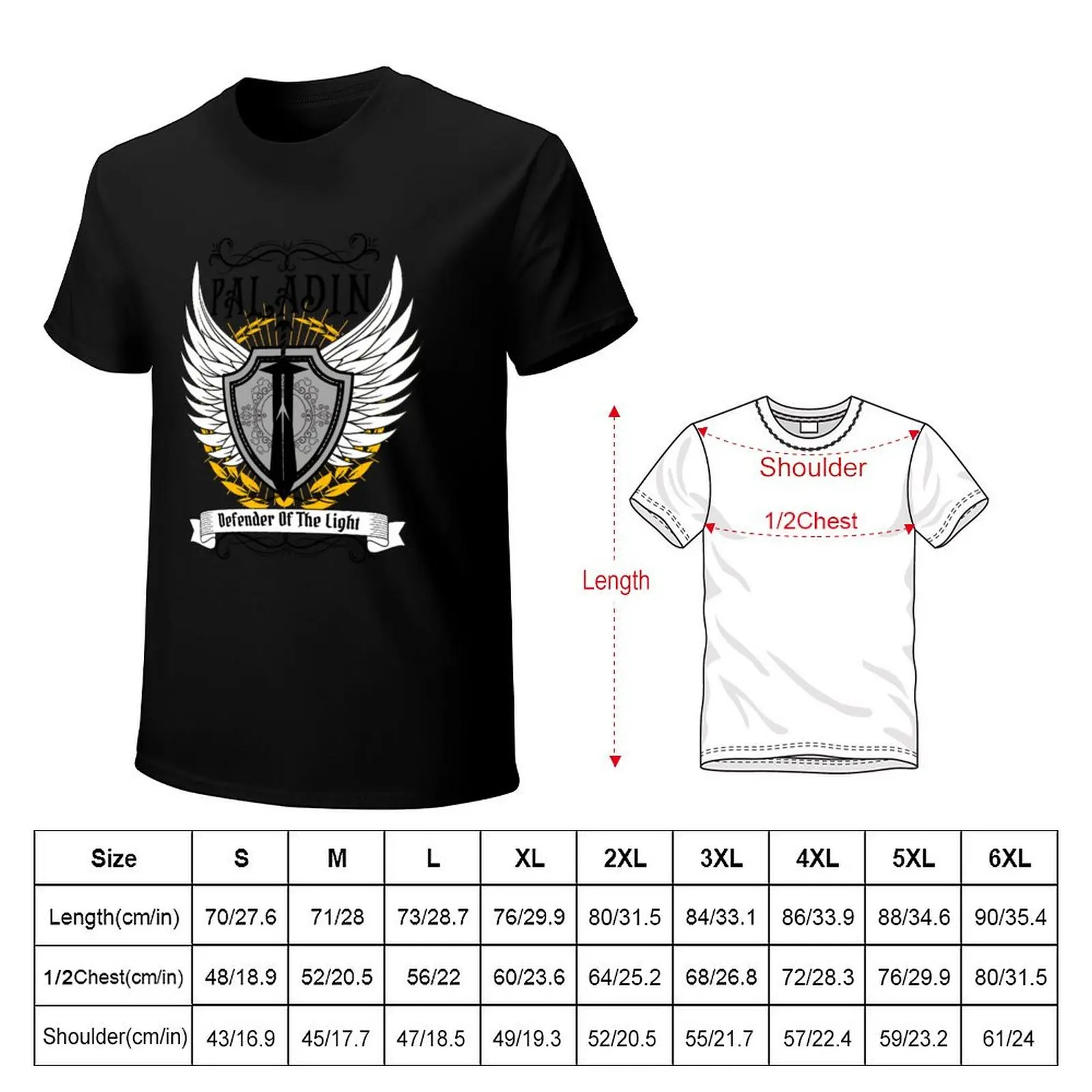 Paladin -Crest T-Shirt Summer Holiday Casual Tee