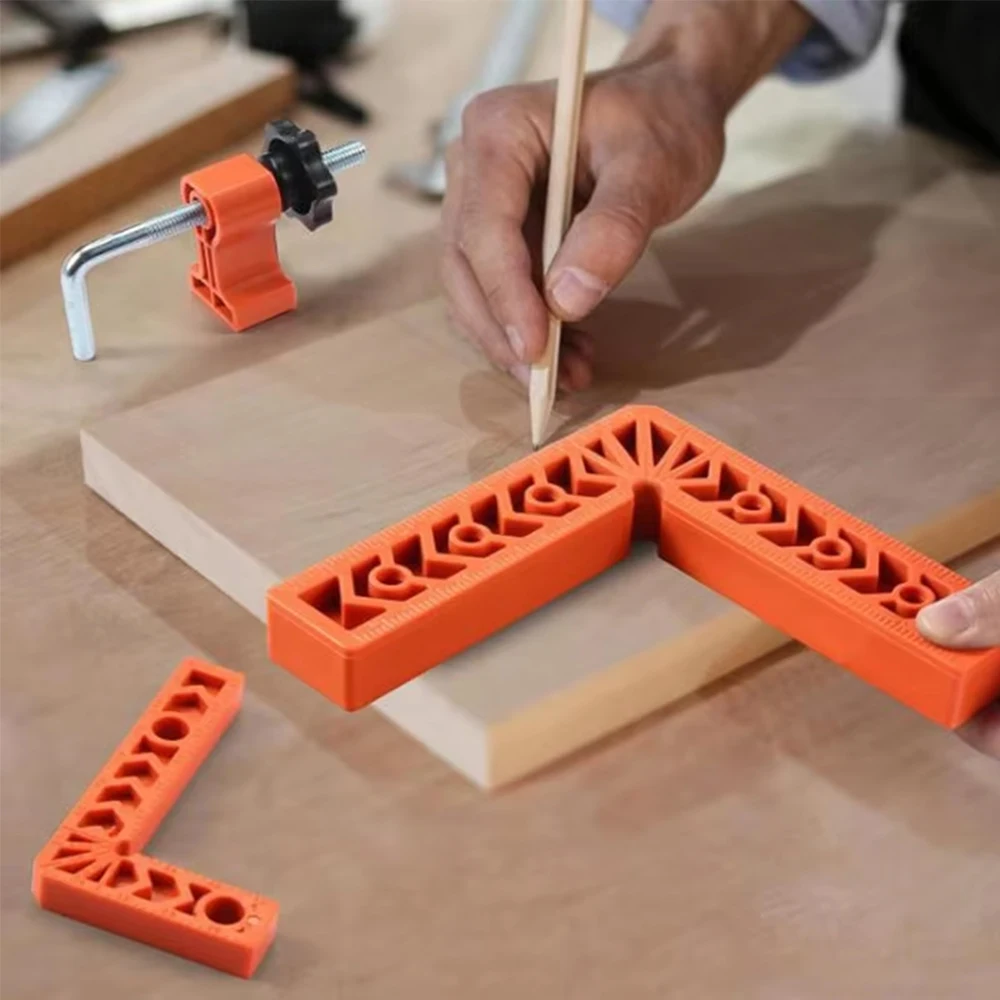 3/4 بوصة 8 قطعة 90 °   مشبك الزاوية اليمنى - مشبك زاوية النجارة، مسطرة L، حامل بلاستيكي قابل لإعادة الاستخدام، أدوات النجارة DIY