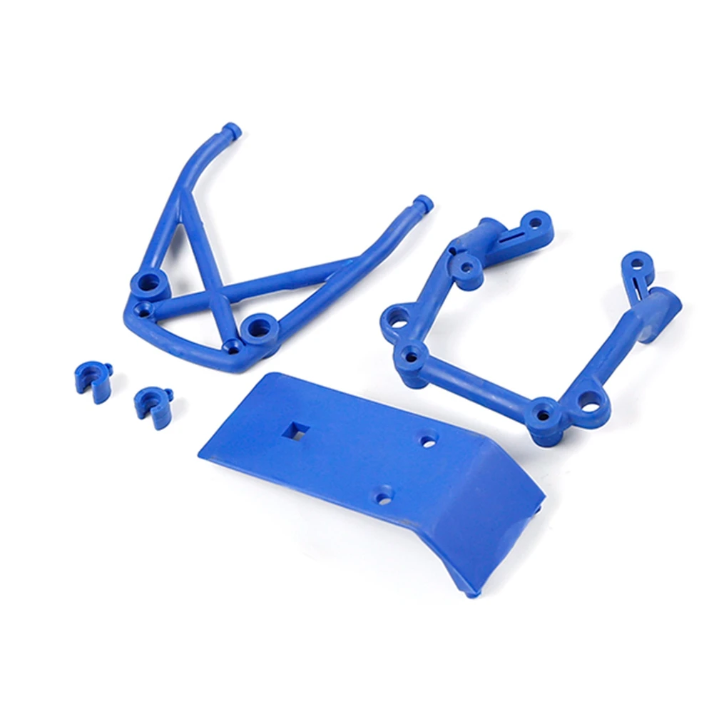 Hoge Sterkte Voor en Achter Ondersteuning Frame Kit voor 1/5 HPI ROVAN BAJA KM 5B ROFUN BAHA RC AUTO Speelgoed ONDERDELEN-Blauw