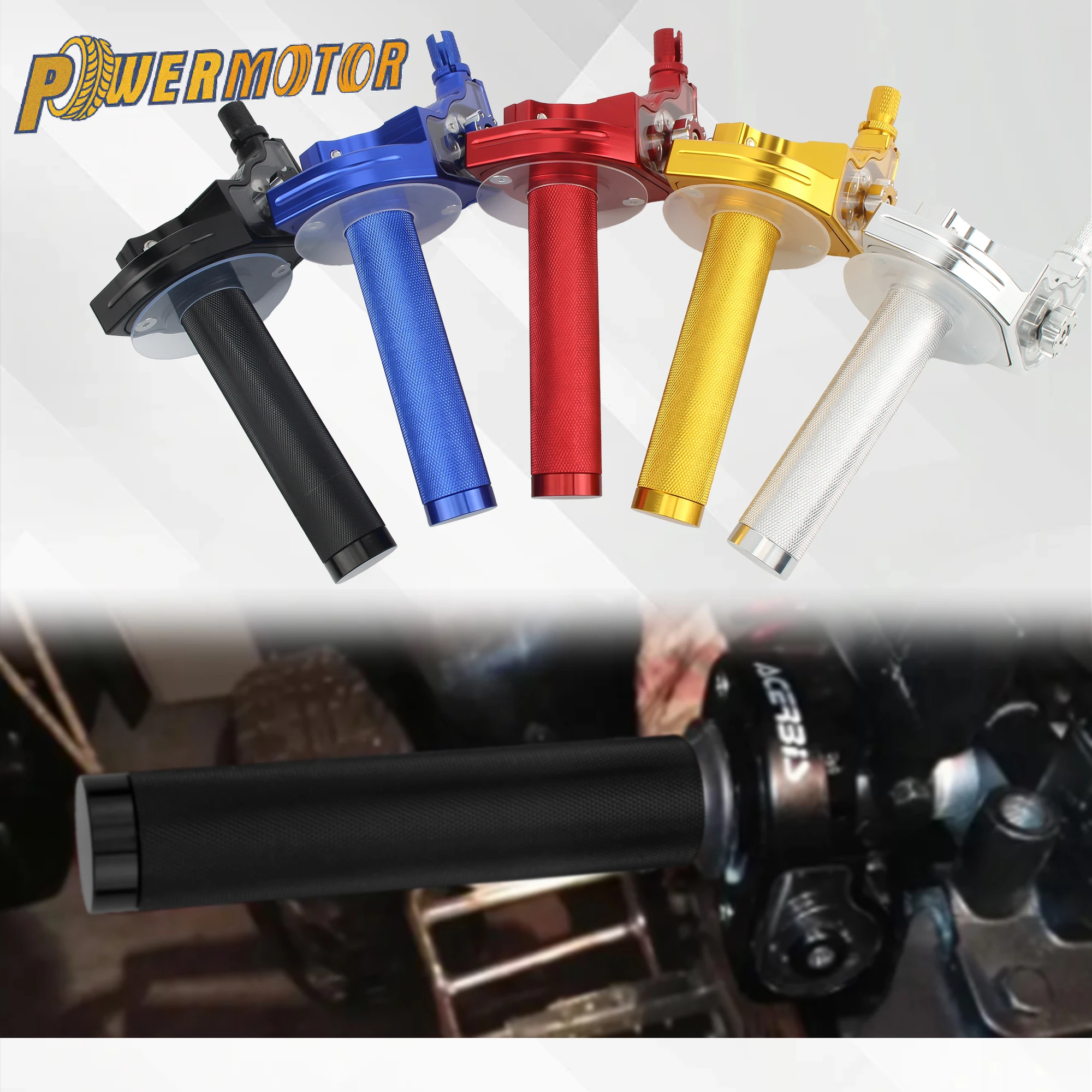 7/8''22mm CNC Motorrad Gaspedal Gashebel Universal Gas Lenker Für Roller Pit Dirt Bike Motocross ATV Mopeds