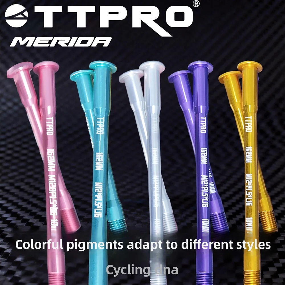 TTPRO M12 P1.5 Thru Axle Lever 165mm One-piece Forming CNC Ultra-Light Wheel Axle for XDS AD8 AD9 RS8 RS9 MTB Road Bike