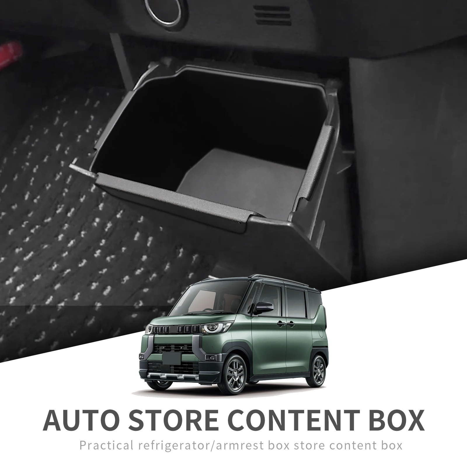 

Для MITSUBISHI Delica Mini 2023 2024 TPE центральная консоль нижний ящик для хранения лоток-органайзер аксессуары для интерьера чехол для уборки