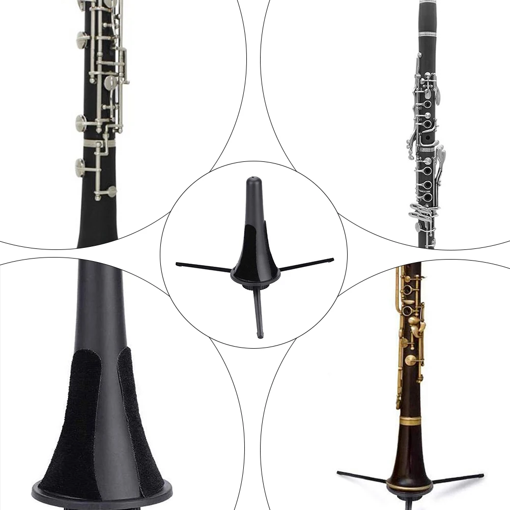 

Clarinet Stand Portable Folding Musical Instrument Braces Black Detachable Saxophone Oboe Bracket Holder Sturdy Durable Anti