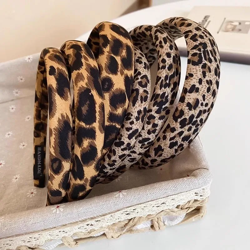 Vintage-Haarband mit Leopardenmuster für Damen, elegantes Haarschmuck-Stirnband, Haarhalter, modisches Haar-Accessoire – Detail 2