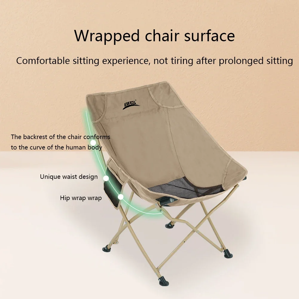 

BRS-Y03 Portable Folding Camping 2026Chair with Headrest Lightweight Tourist Chairs Aluminum Alloy Fishing Chair