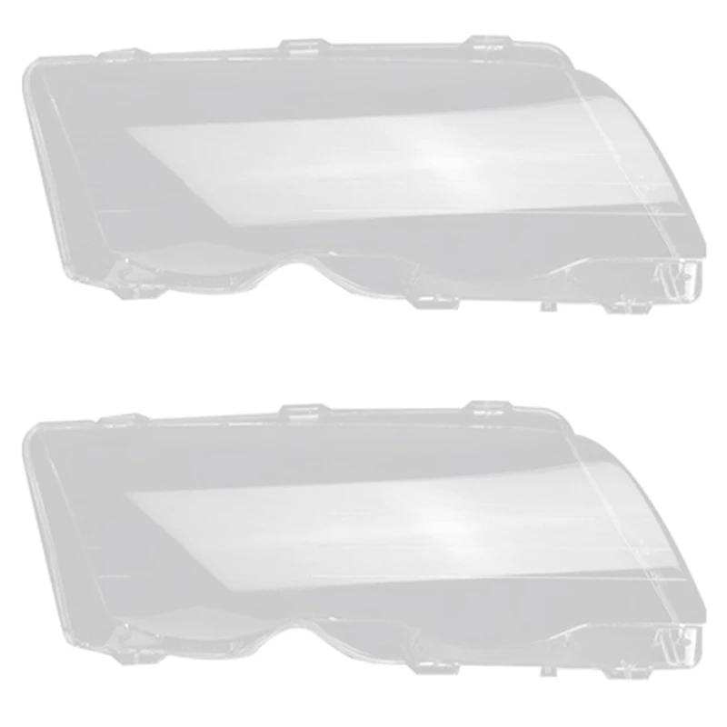 

2X Right For BMW E46 3-Series 4-Doors 320 325 330 1998-2001 Headlight Lens Cover Lamp Shade Lens Head Light Shell Cover