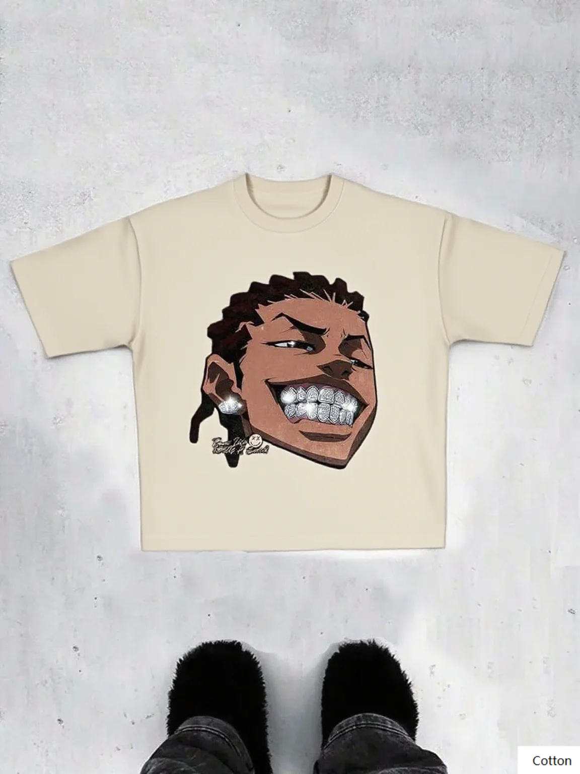 

Fashionable Men's Cotton Printed T - Shirt with Distinctive Cartoon Image Suitable for Various Occasions New Arrival Tee S-4XL