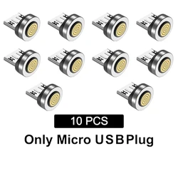 10Pcs 7 Pin 540 Rotatie Magnetic Tips for Magnetische Cable Micro USB Type C  Replacement Plug Dust Plug for Samsung Xiaomi