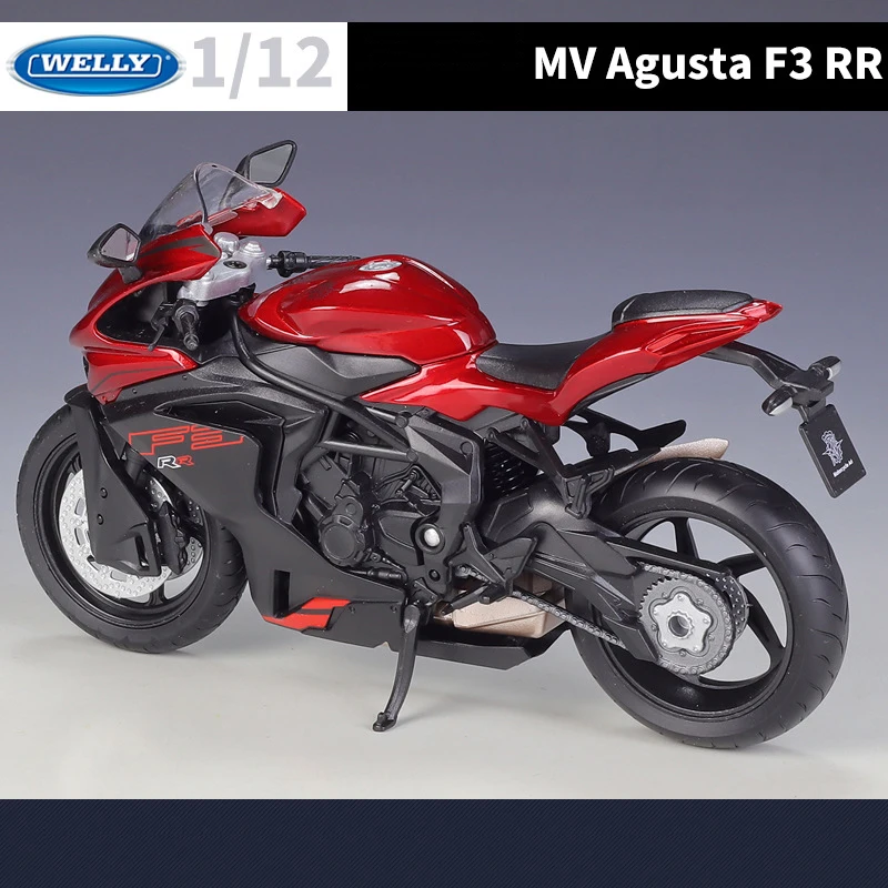 WELLY 1/12 MV Agusta F3 RR Motorcycle Model Toy Vehicle Collection Autobike Shork-Absorber Off Road Autocycle Toys Car