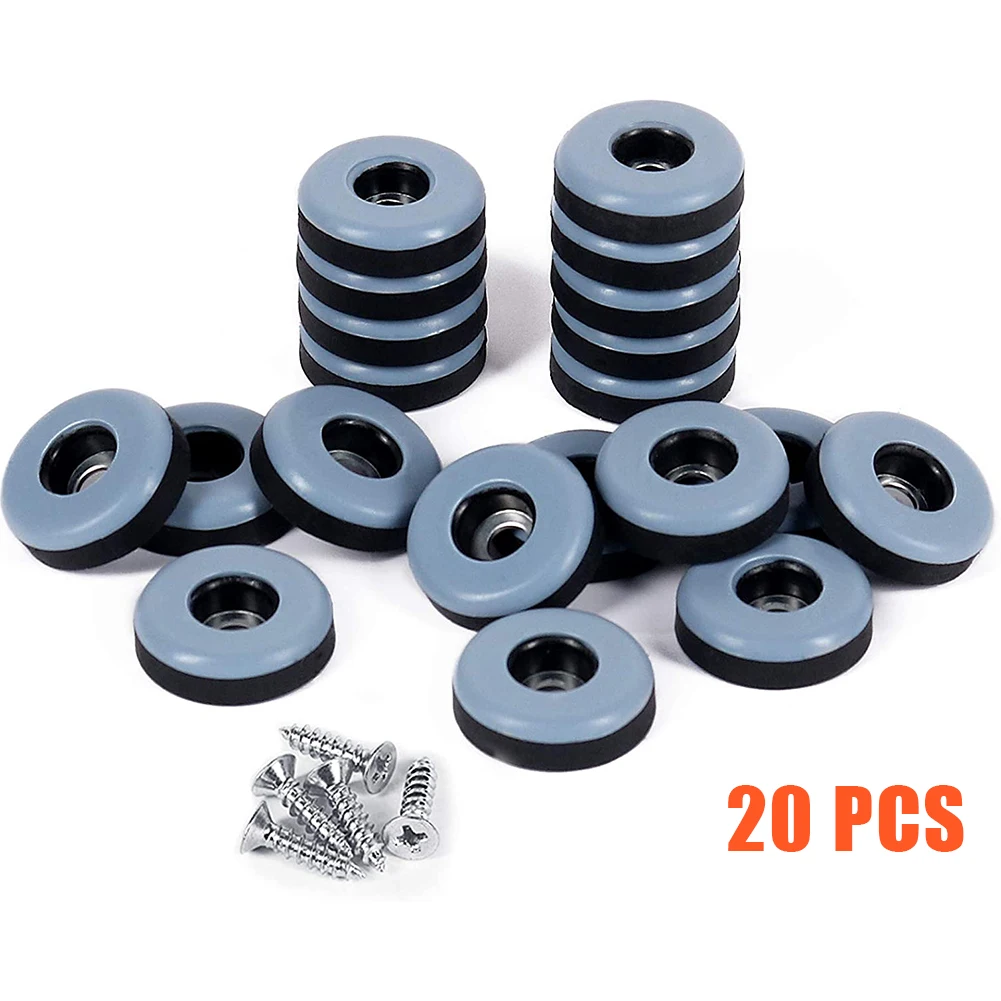 20pcs 22-40mm Heavy Duty Furniture Feet Sliders Movers Bed Sofa Table Moving Gliders Furniture Leg Slider Anti-abrasion Pads