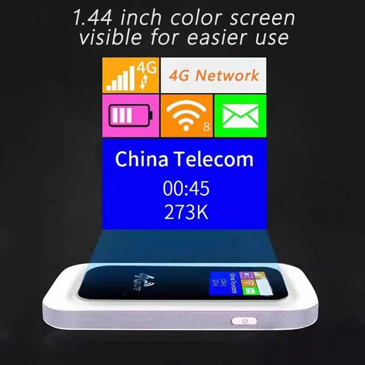 Router Móvil 4G A10R, Hotspot de Bolsillo MIFI, Router WiFi de 150Mbps, Router 4G LTE, Módem WiFi, Banda Ancha Móvil para Auto con Pantalla a Color
