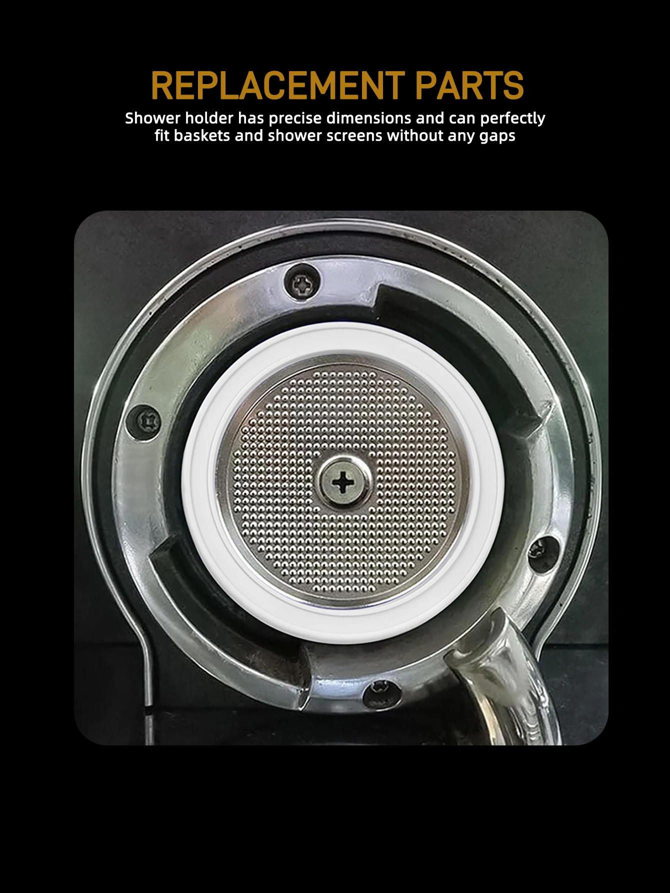 Precision Shower Screen Group Head with Silicone Steam Ring Compatible with Breville 9 Series Espresso Machines