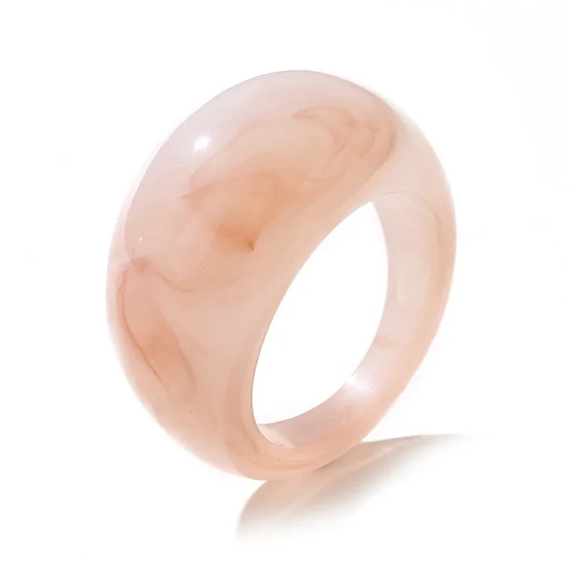 New Colorful Transparent Rings Irregular Marble Pattern Geometric Acryli Ring For Women Fashion Ring Wedding Party Jewelry Gifts