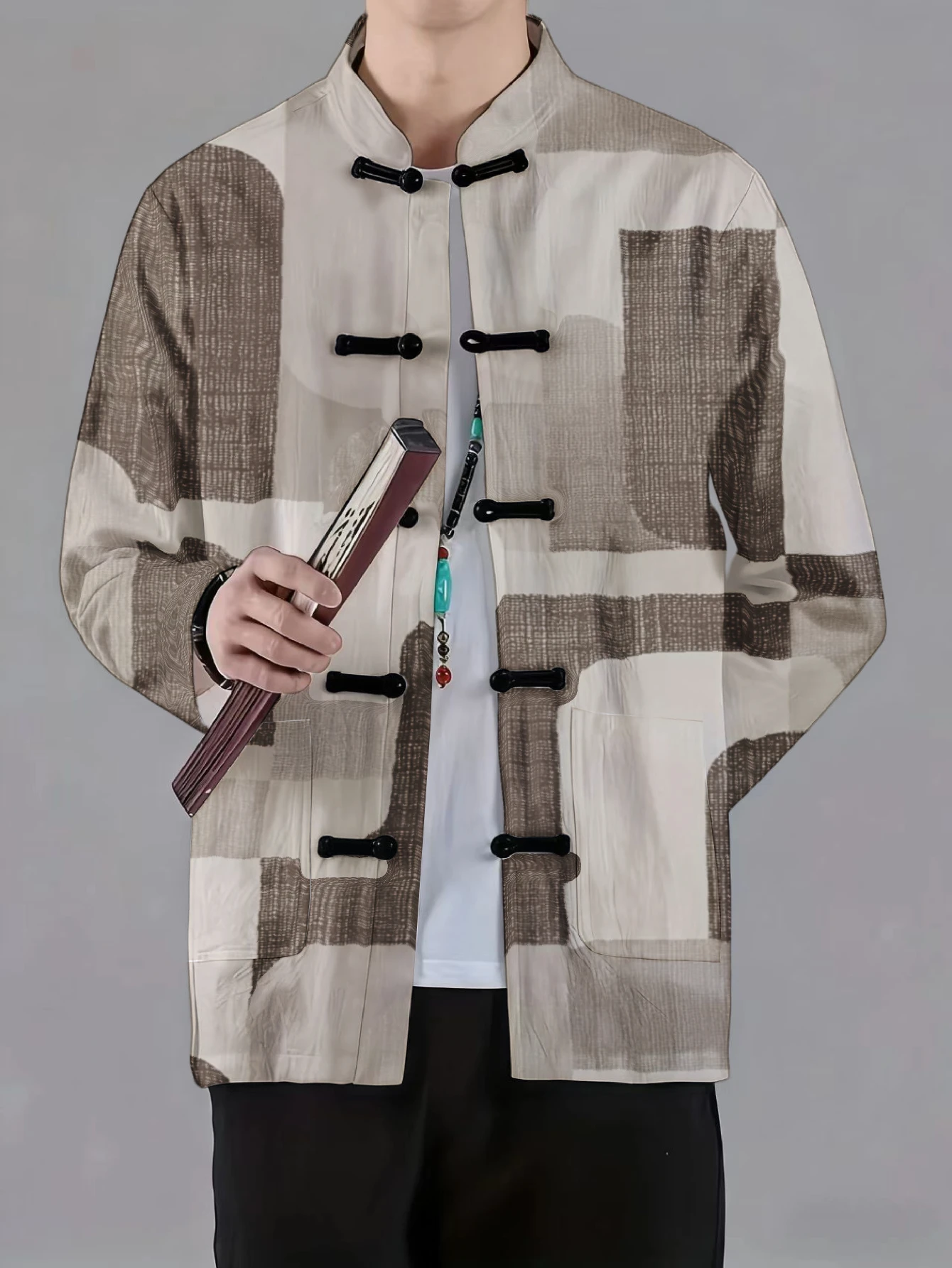 เสื้อแจ็คเก็ตผู้ชายคอจีน ติดกร - Craft And Art Difference บทวิจารณ์และราคา