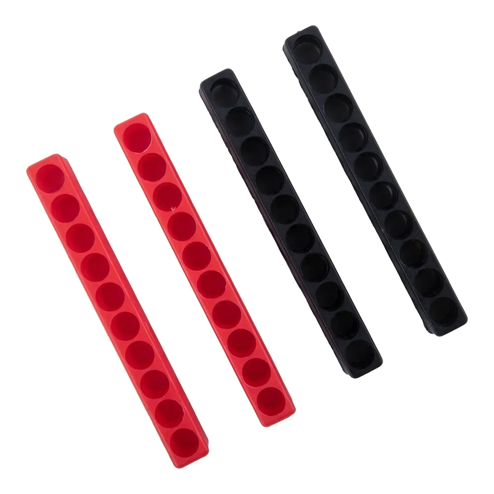 4pcs 10 Holes Screwdriver Bit Holder Storage Soft Rubber Organizer 1/4 Inch Hex Screwdriver Drill Bit Stand Case Power Tool