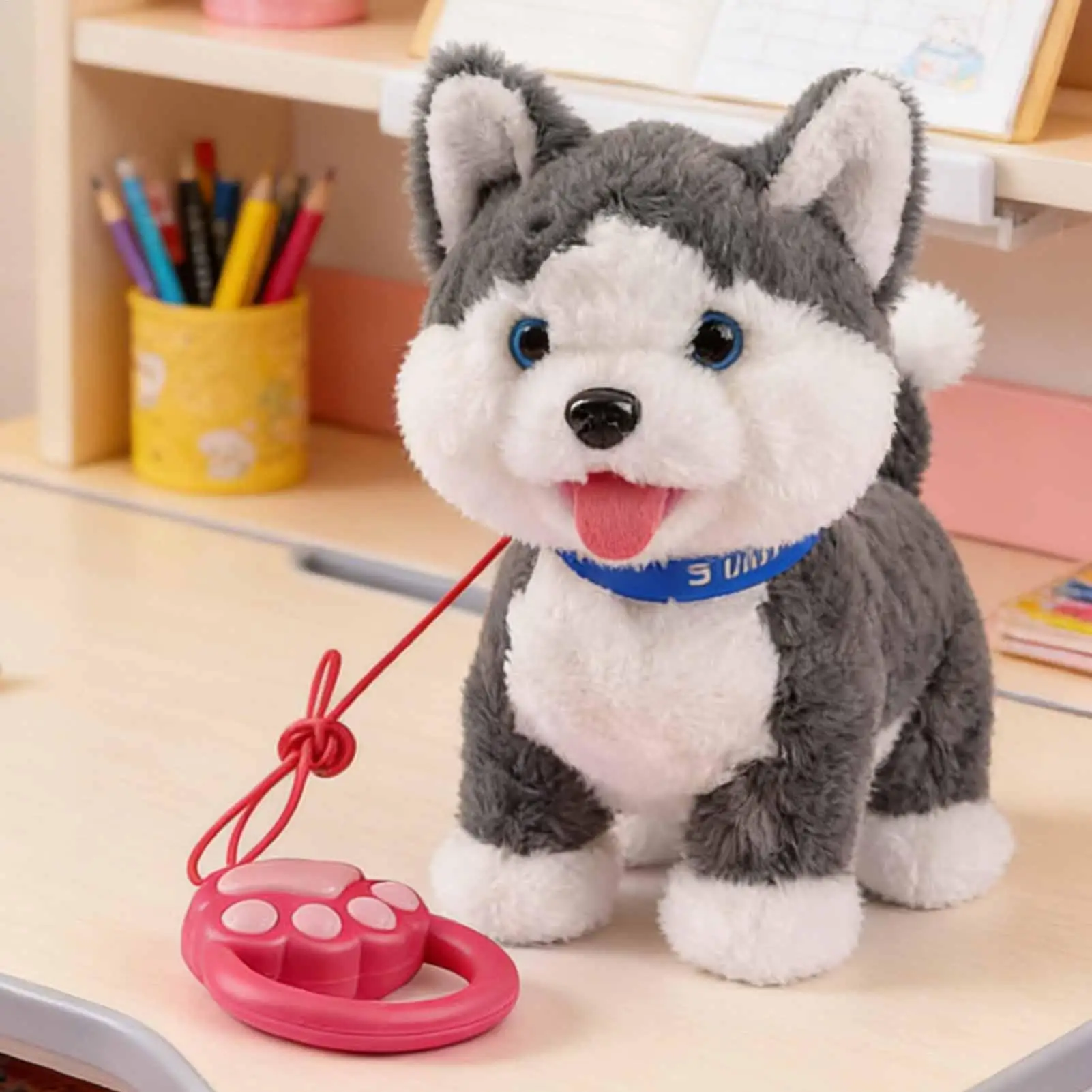 หุ่นยนต์สุนัขตุ๊กตาแบบโต้ตอบ เดินได้ มีเสียงเพลง หุ่นยนต์สุนัขที่เคลื่อนไหวได้เหมือนลูกสุนัขจริง สำหรับเด็กชาย เด็กหญิง งานวันเกิด