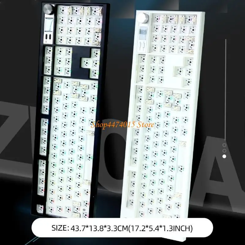 K1AA GMK104 3MODESカスタマイズ可能なメカニカルキーボードTypec 2.4GHz BT5.0ディスプレイ付き