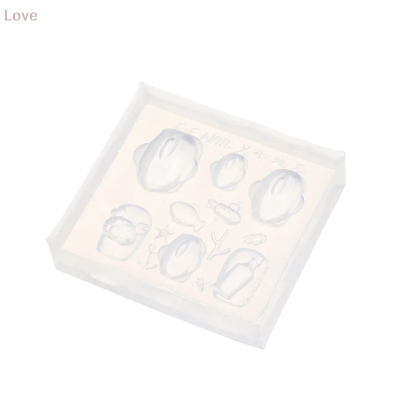 [L&P] قالب فني للأظافر من السيليكون مع تصميمات زجاجة الانجراف على شكل سرطان البحر الصغير لقالب التصميم العصري للمانيكير