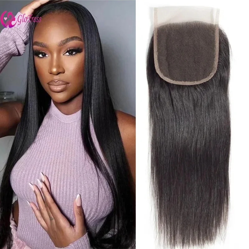 4X4 Transparenter Lace Closure Glattes Echthaar-Extensions 12A Brasilianisches Virgin Remy 100% Unverarbeitet Natürliche Farbe 1 Stück – Detail 1