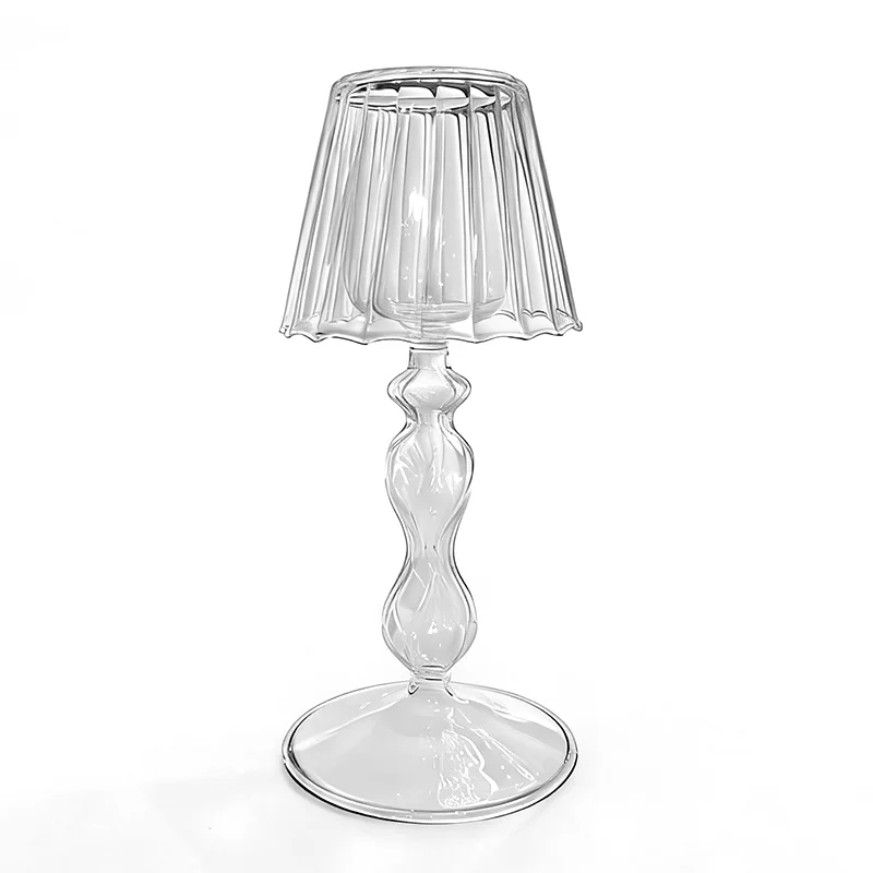 Fashion lamp candlestick table lamp blown glass candlestick suitable for wedding home decoration