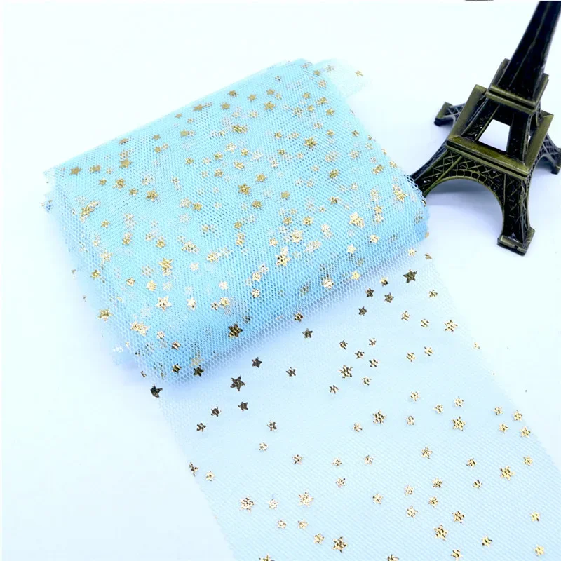 5y/roll 6cm/8cm Star Tulle Confetti Glitter Tulle Baking Cake Topper Tutu Bow Soft Squine Tulle DIY Wedding Birthday Decoration