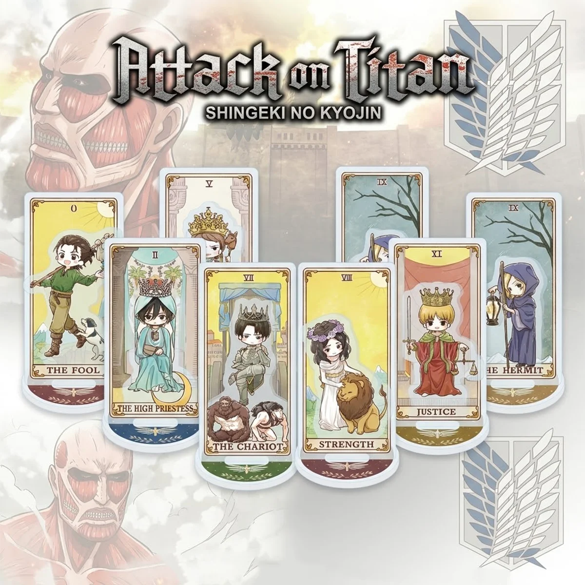 Anime Attack on Titan Levi 15cm Acrylic Stand Combo Halloween Present Collectible Merch Desk Display Keychain