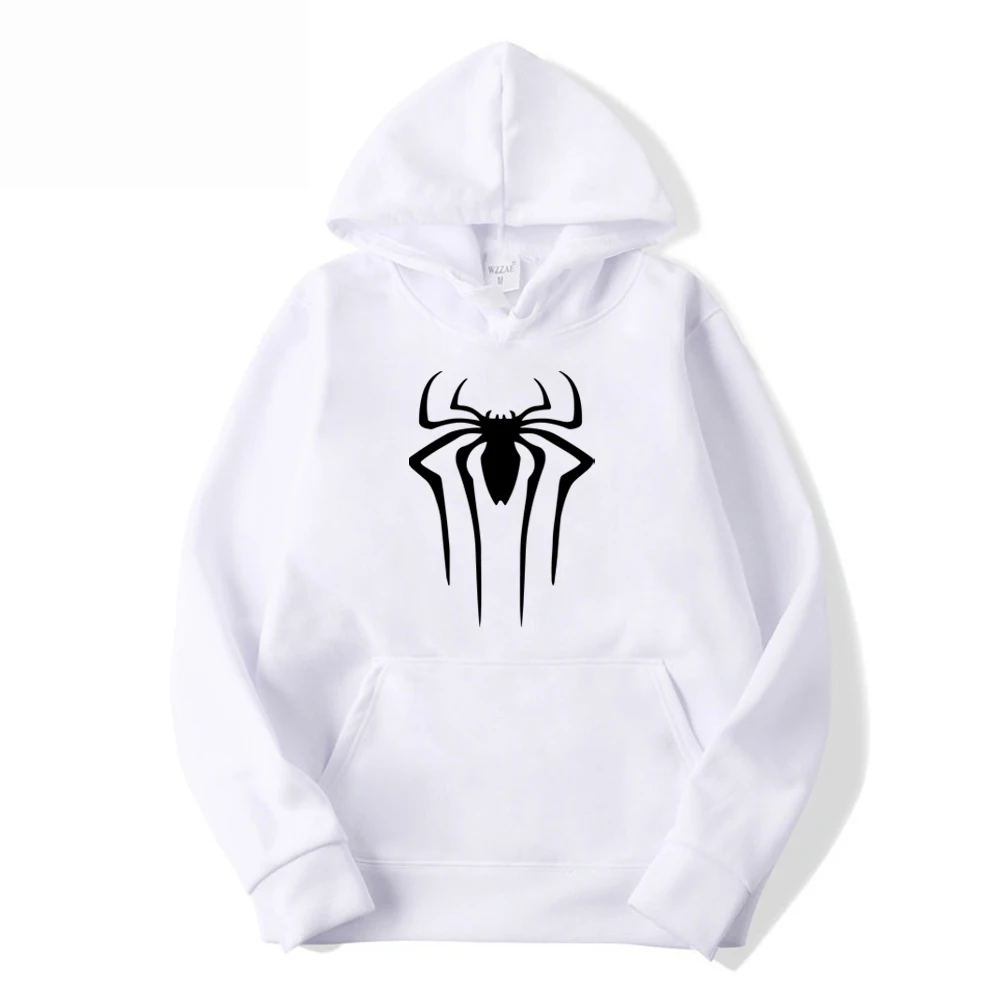 2024Fashion brand Men\'s Hoodie Casual Hoodie Sweatshirt Men\'s/Women\'s top Solid color printed spider hoodie sweatshirt