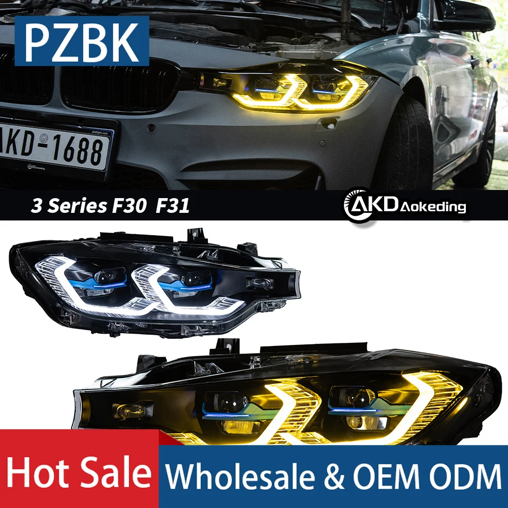 Poland Local Shipping for BMW F30 2013-2018 LED DRL Headlights Projector Lens Front 318i 320i 325i Automotive Accessory