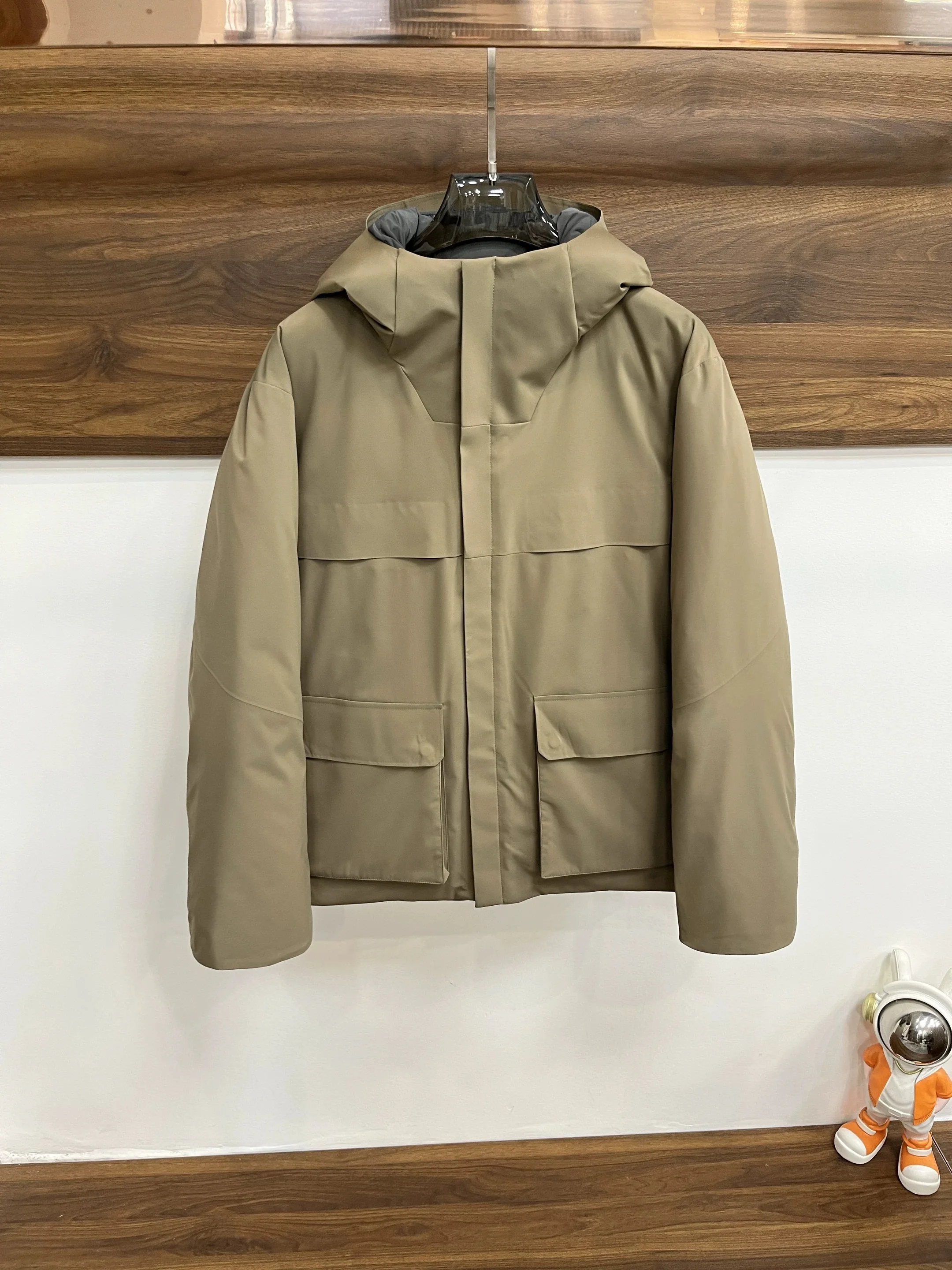 

Italian Sle ZZ Men's down Jaet Hooded White Goose Feather Outdoor Busin Windproof Autumn Winter New Faion