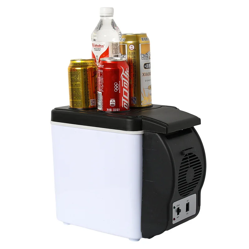 Portable 6L Car Refrigerator Mini Fridge Cold And Warm Box Mini Fresh-Keeping Incubator 12V High-Capacity Low Energy Consumption