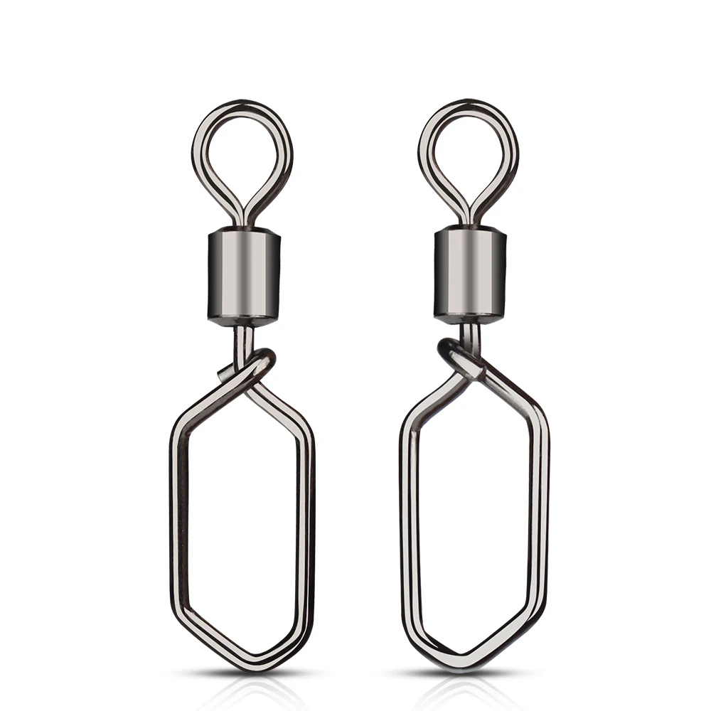 Acessórios de pesca resistentes, gancho de isca, ligação giratória, conector de linha de pesca, bloqueio, gancho de pressão, pino de pressão