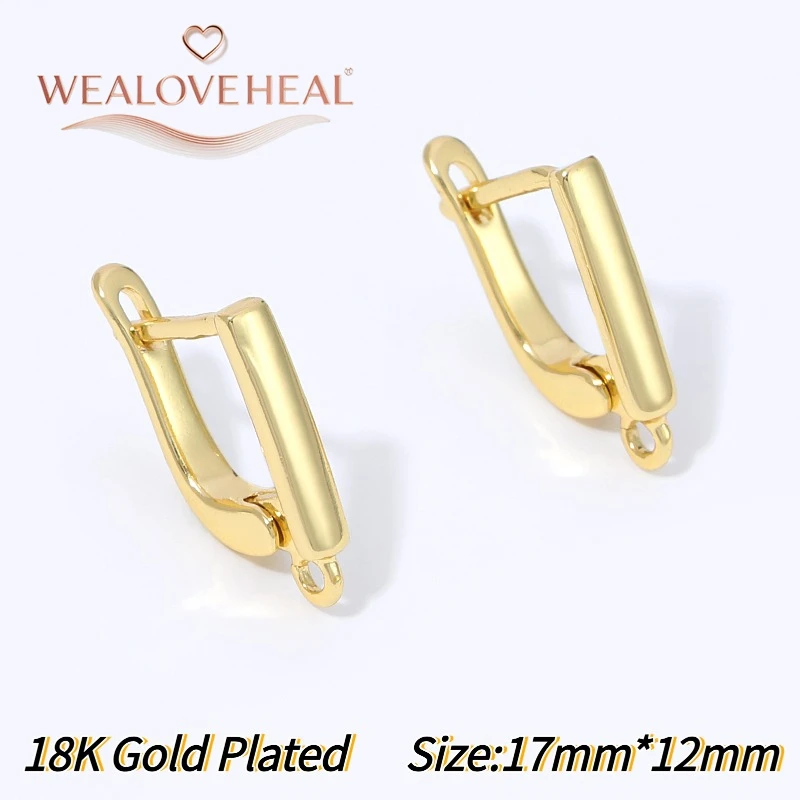 schmuckherstellung zubehör, Exquisite 18K vergoldete Messing-Blatt-Ohrringhaken, Pavé-Zirkon-Blumen-Französischer Ohrdraht mit Öse für DIY-Ohrhänger – Detail 26