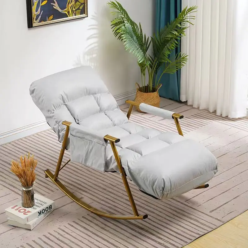 كرسي هزاز مريح لغرفة النوم مع مساند للذراعين، كرسي هزاز لغرفة المعيشة قابل للتنفس، كرسي استرخاء للحديقة في الهواء الطلق #1