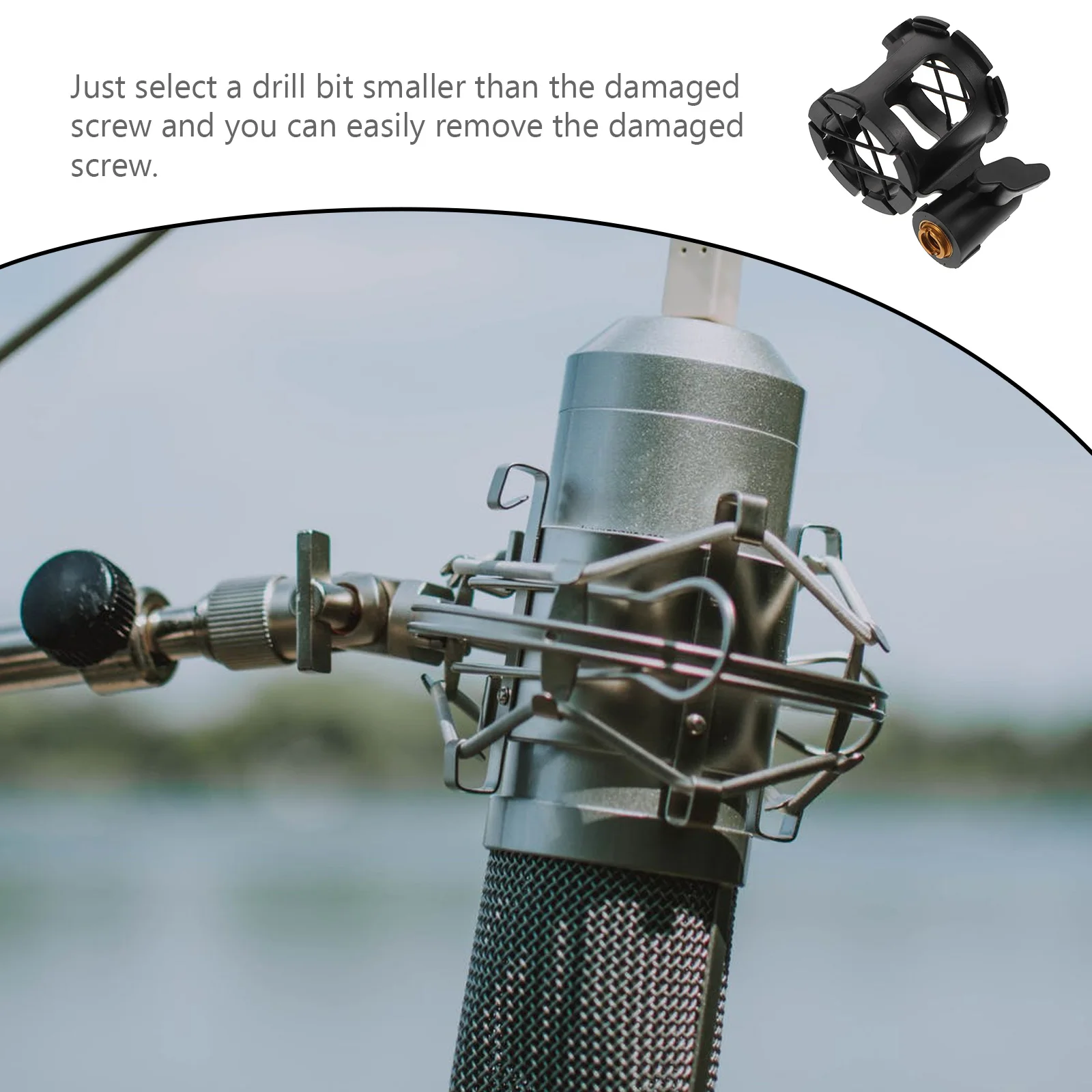 

2Pcs Desktop Shockproof Microphone Stand Beehive Shape Mic Bracket for Recording Stage Use Mic Bracket