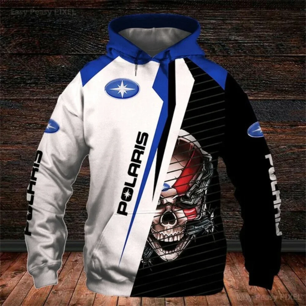 Spring and Autumn 3D Printed Polaris Outdoor Motorcycle Hoodie Men's Sports Pullover Off-Road Hooded Harajuku Streetwear Tops 20