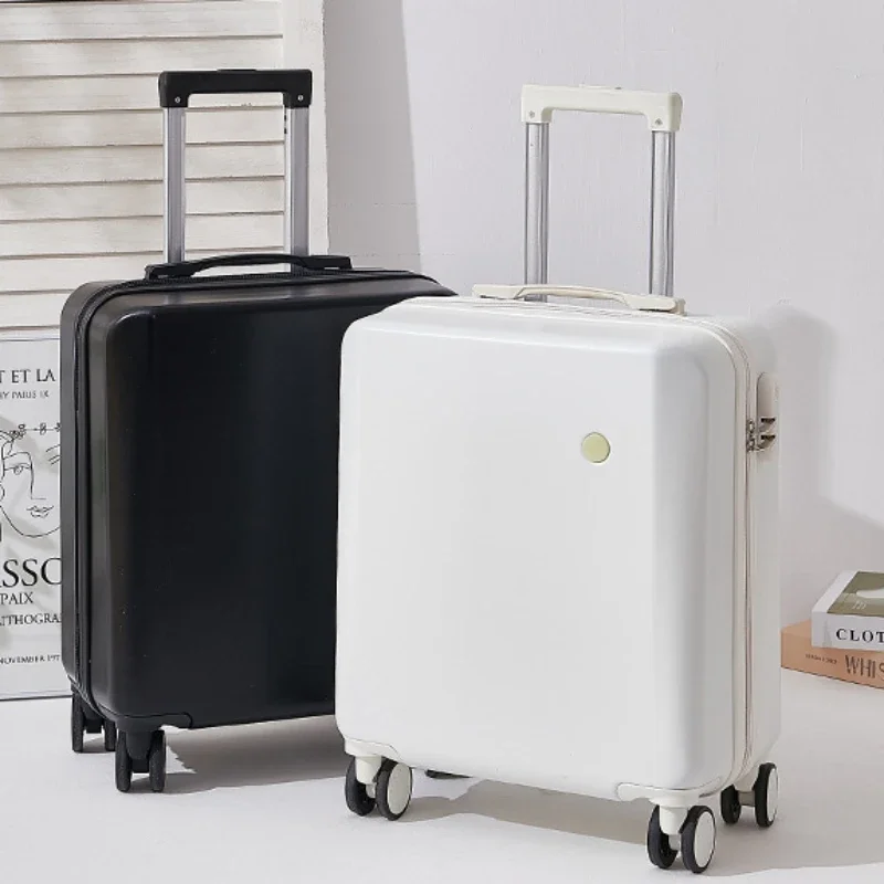 Lightweight Rolling Luggage Travel Suitcase Fashion 18 20 Boarding Box Large Capacity Trolley Case Unisex Student Trunk Password