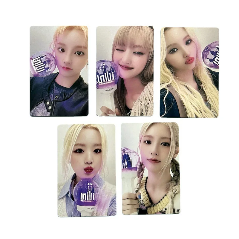 5pcs KPOP Idols (G)I-DLE LightStick Photocards Double-Sided Matte Film Song Yuqi LOMO Cards MiYeon SoYeon Fan Collectibles