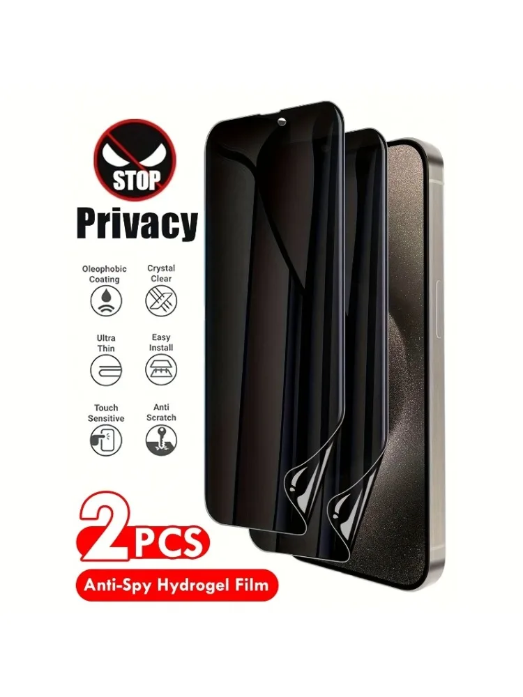 Film Hydrogel souple pour IPhone 16 15 Pro Max 13 12Pro, 2 pièces, Mini protecteur d'écran pour IPhone 16E 11 14 Pro XS XR