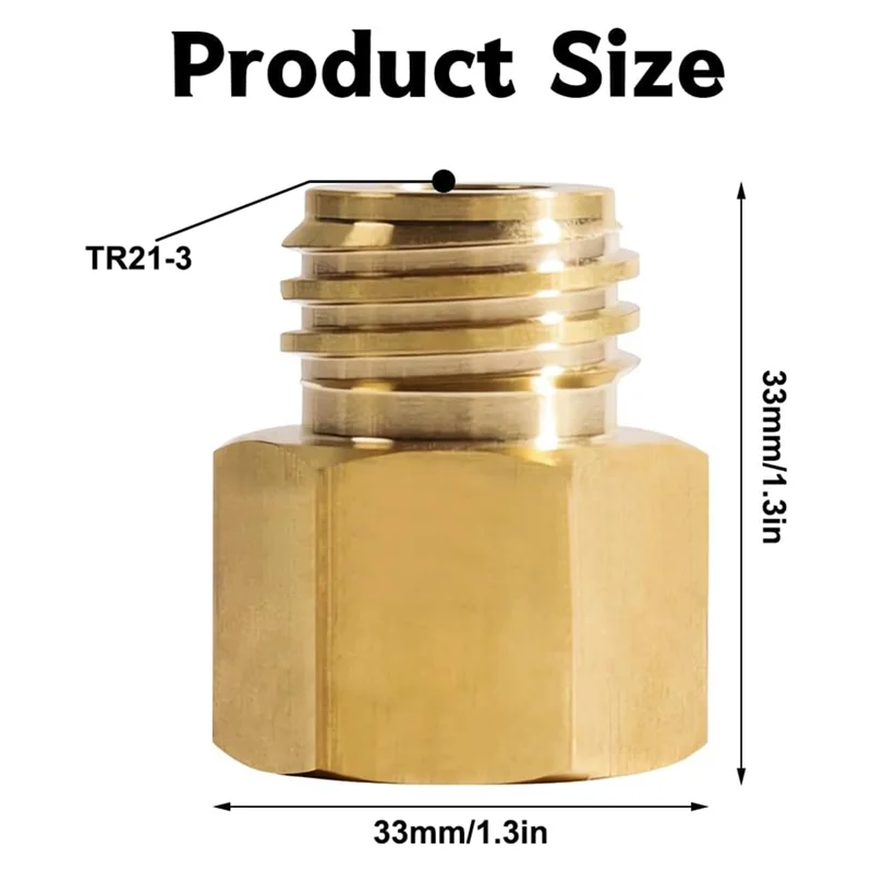 ABZA-محول نحاسي لتحويل اسطوانة ثاني أكسيد الكربون لخزان Quooker Cube TR21-3 إلى متوافق مع Sodastream TR21-4