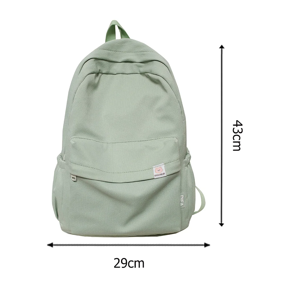 حقيبة كتب نسائية كاواي مقاومة للماء من النايلون للكمبيوتر المحمول للرجال حقائب مدرسية كاجوال للطلاب بسحاب حقيبة سفر للفتيات في سن المراهقة في الكلية #6