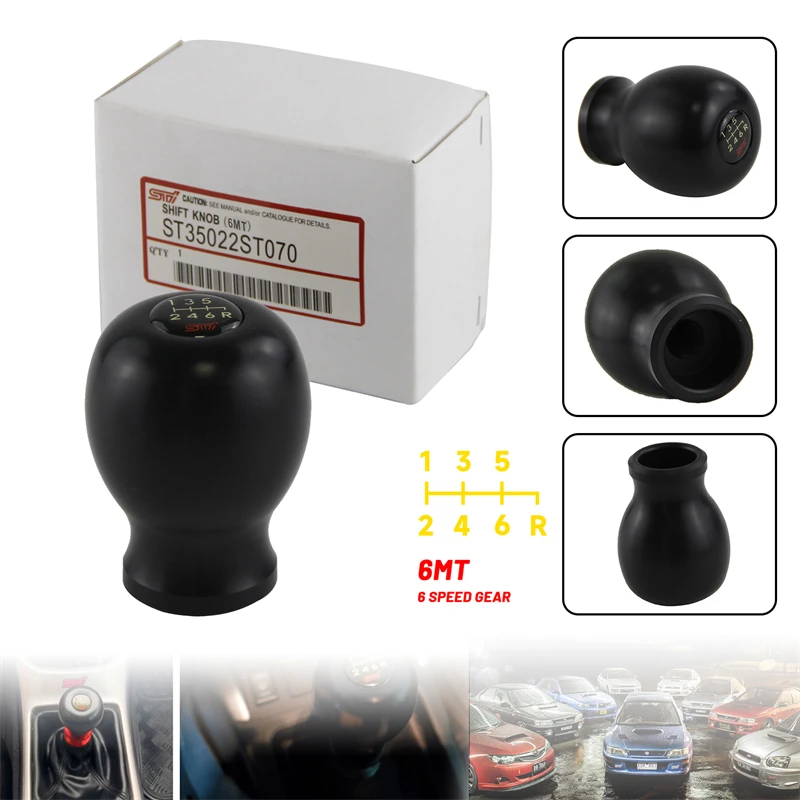 6MT Shift Knob Legacy GDA GDB GC8 For JDM Subaru WRX Impreza STI  Shift Knob Car gear knob Black