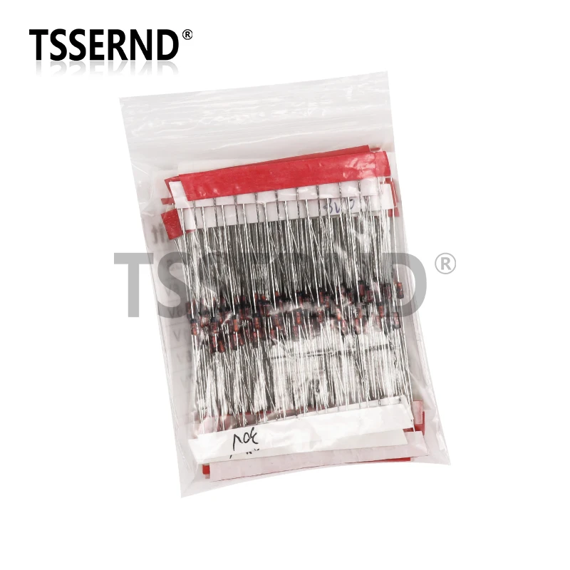 270pcs 1/2W Zener Diode Assorted Kit DO-35 0.5W 2.4V-33V 27Values Each 10pcs DIY Sample Set