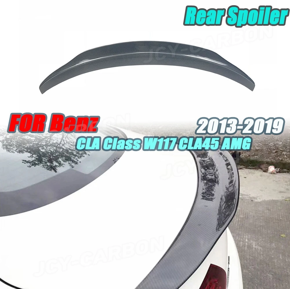 

For Benz CLA Class W117 CLA180 CLA200 CLA260 CLA45 AMG Carbon Fiber Rear Bumper Lip Spoiler Wing 2013-2019