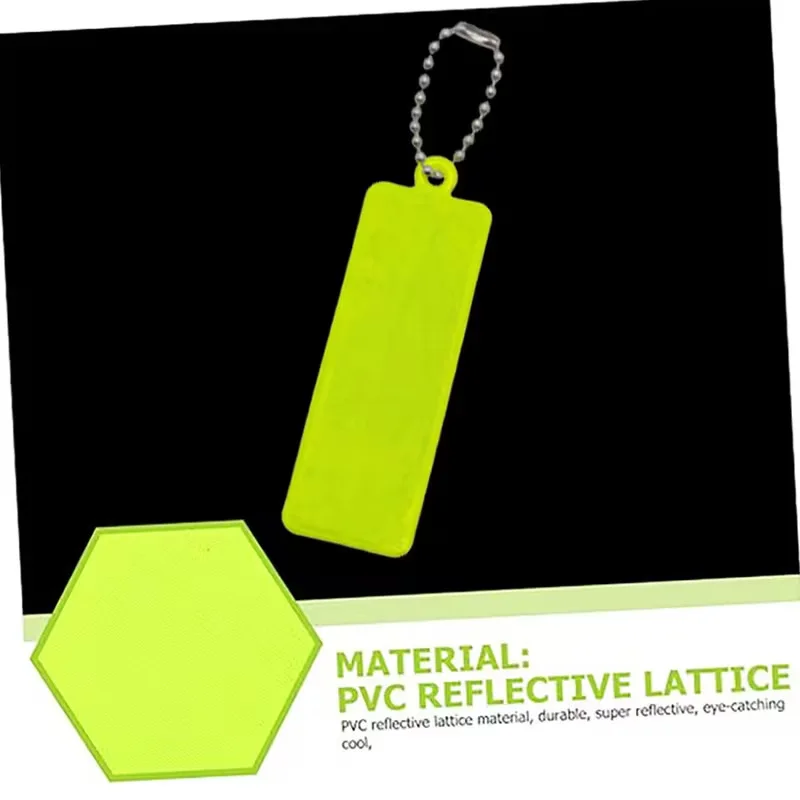 10pcs Protective Reflective Zipper Pull Charm,Night Glow Warning Keychain Pendant, Safety Accessory for Night Outdoor Activities