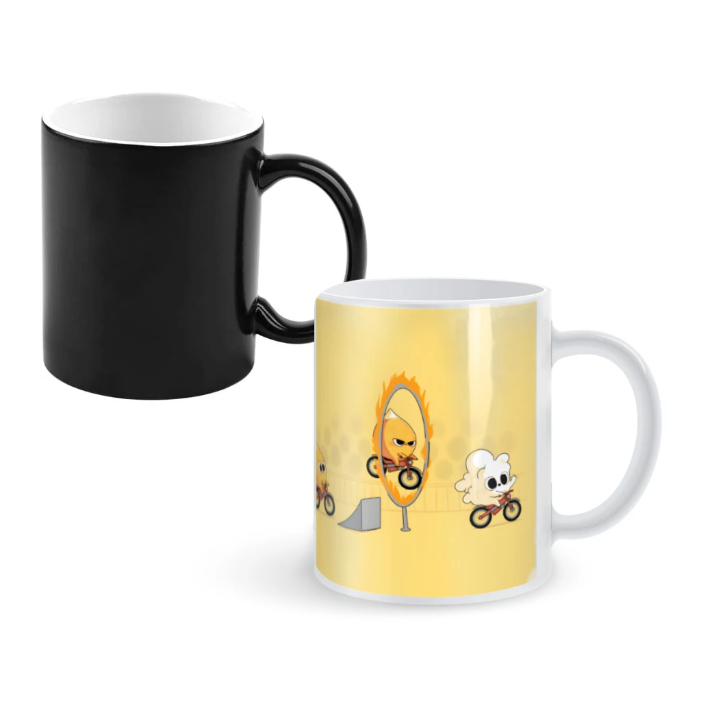 

Fire StuntCoffee Mugs And Mug Creative Color Change Tea Cup Ceramic Milk Cups Novelty Gifts